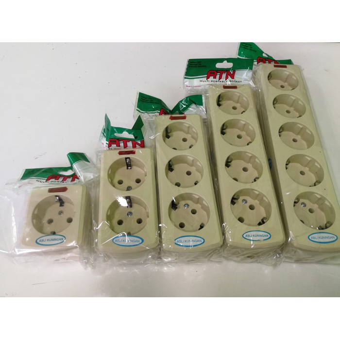 STOP KONTAK ATN KUNINGAN+LAMPU   ready