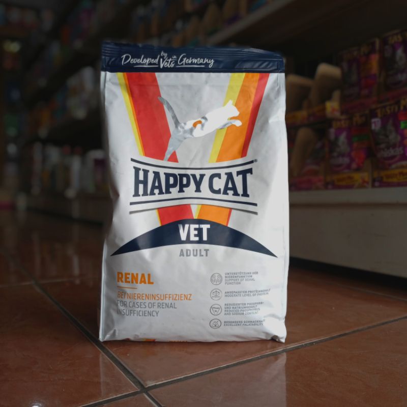 Happy cat vet diet renal 1kg /makanan kucing