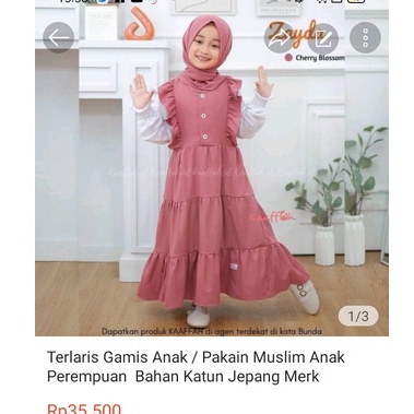 Terlaris Gamis anak perempuan terbaru usia 1-12th/dress aqilah/gamis zayda/gamis muslim anak Keren
