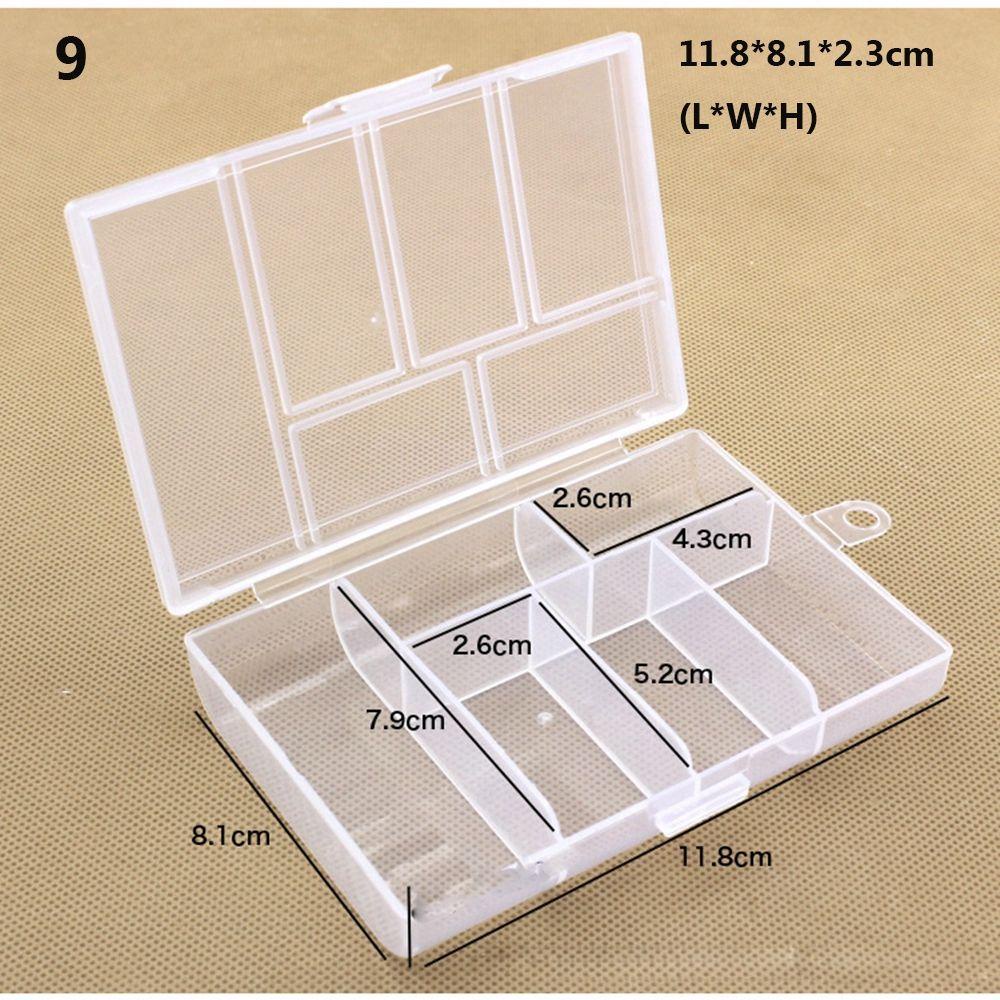 Solighter Display Perhiasan Multicolors Kotak Jahit Sekrup Transparan Container Box