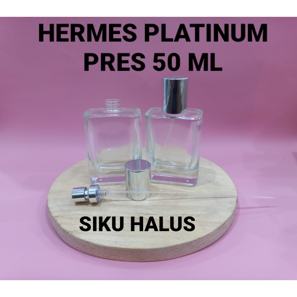 (1PCS) KOTAK 50 ML PLATINUM. BOTOL SPRAY PRESS. KOTAK PLATINUM 50 ML SEGEL. HARGA PERPCS