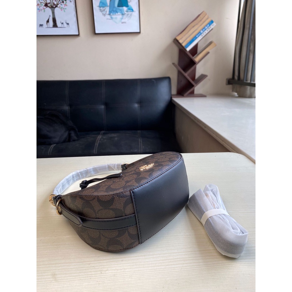 Coach Kleo Hobo Black Silver And Signature Canvas C6807 C7257 C6809