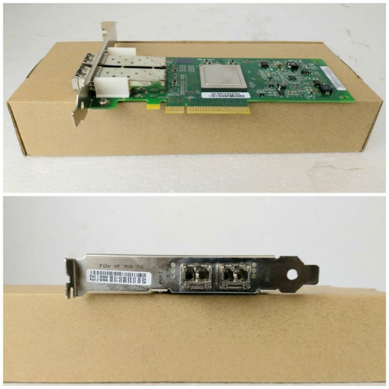 HP Qlogic QLE2562 PCI-E 8GB Dual Fiber HBA Host Bus Adapter Bergaransi