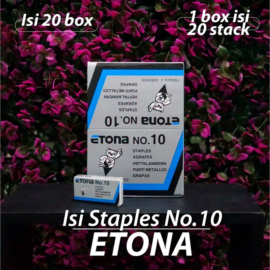 

[1 Box Besar] Isi Staples Etona No. 10 - Refill Isi Stapler Kecil