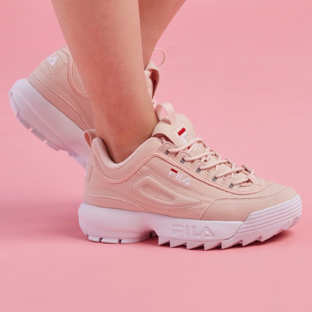 fila disruptor pink and white