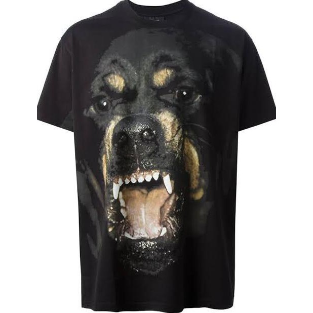 T-Shirt Givenchy Rottweiller Black Authentic .Aruansy.Olshop