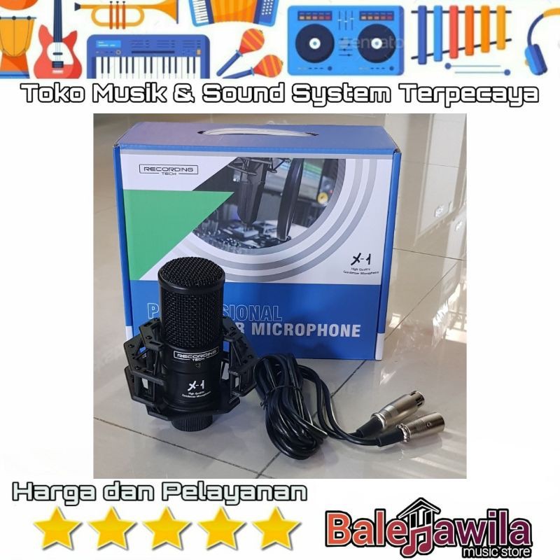 Profesional Condensor Microphone Mic Recording Tech X1 X-1 X 1 ORIGINAL