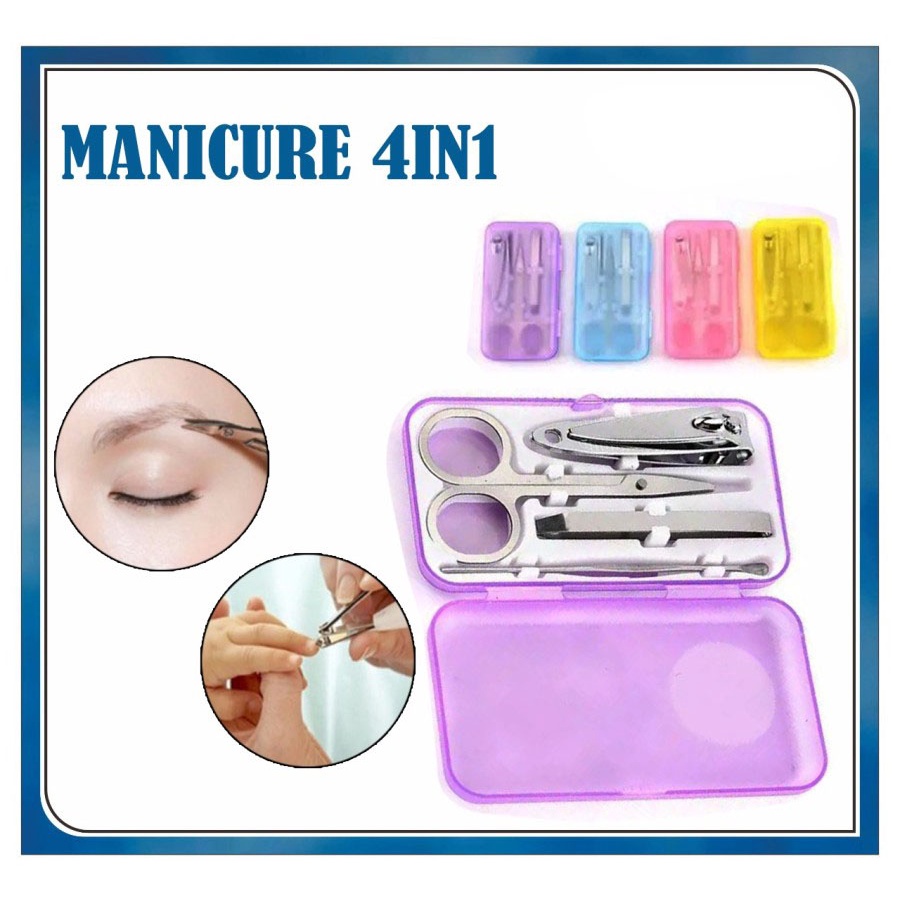 Menicure Pedicure Set 4IN1 / Manicure Pedicure Alat Gunting Kuku 4 in 1