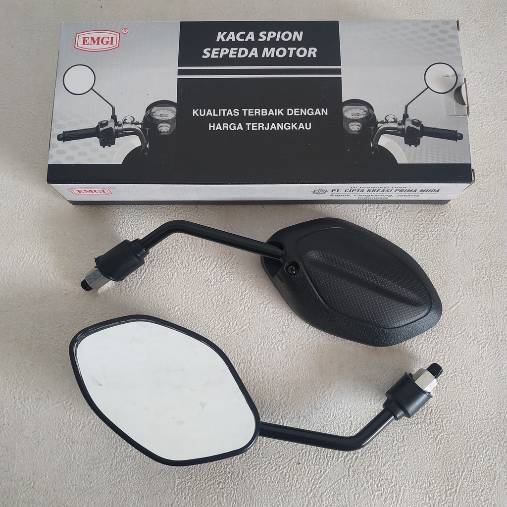 Spion Honda BEAT KARBU ALL NEW BEAT STREET Model Standart Kualitas Ori merk EMGI 9231-MODEL LAMA