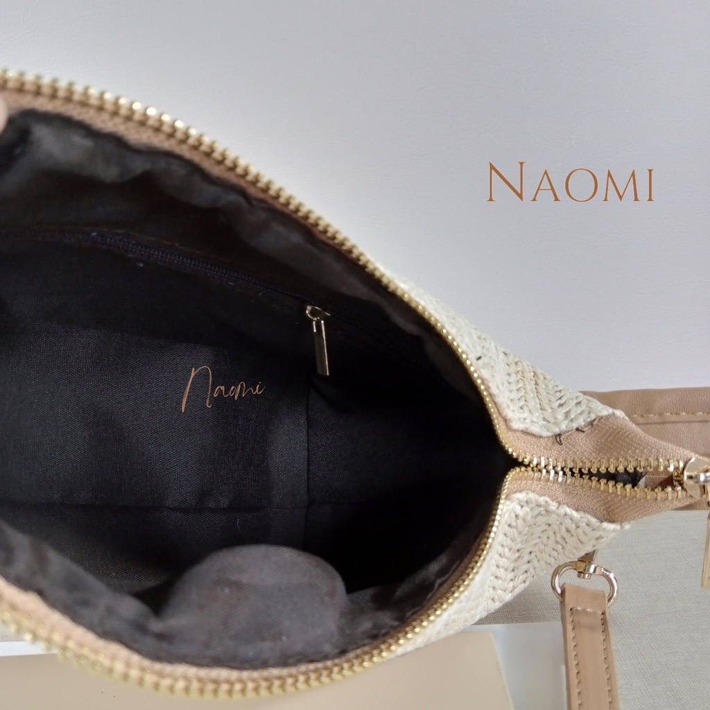 NAOMI - Premium Tebal Dwyne Bag Impor - Tas Rajut Tebal Premium - Sling Bag Wanita - Tas Selempang Rotan - Tas rajutan - Tas Fashion Wanita - Naomi Bag - Tas rotan - tas anyaman - straw bag