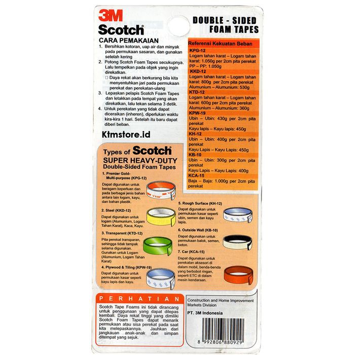 

Promo Double Tape 3M Super Strong Outside Wall Dinding Luar Scotch KB-10 Keren