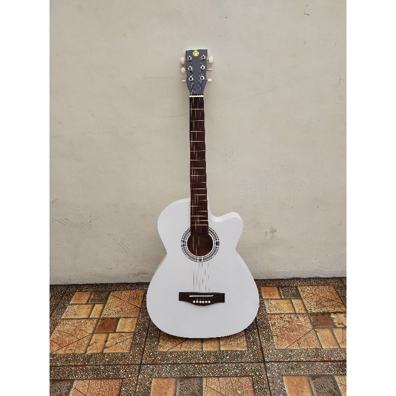 GITAR AKUSTIK PEMULA YAMAHA FREE PACKING KAYU