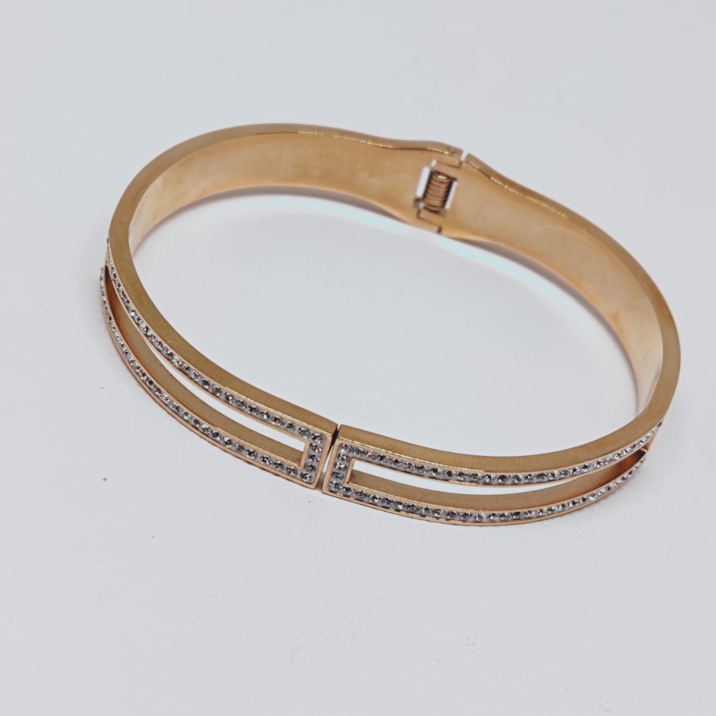 Gelang Titanium Wanita Murah Kualitas Import warna gold