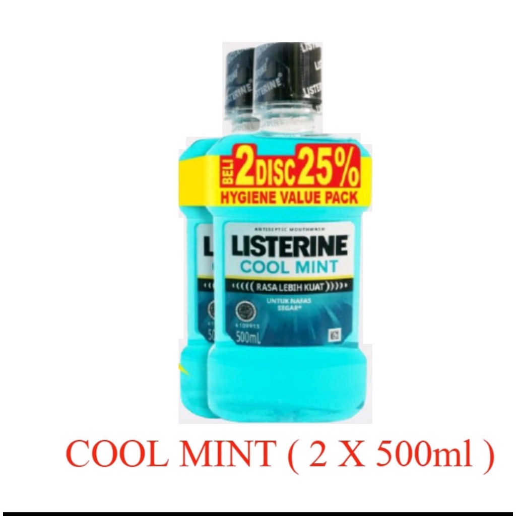 MURAHHHH..LISTERINE  Cool Mint ( isi 2pc ) 2x500ml