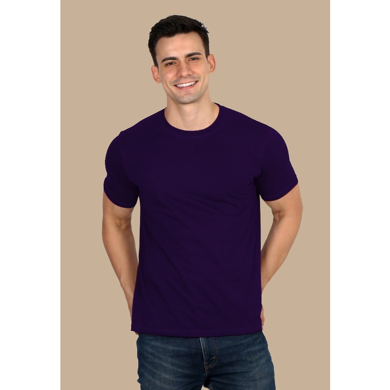 Kaos Cotton Combed 30s Kaos Polos Ungu Tua (Unisex)