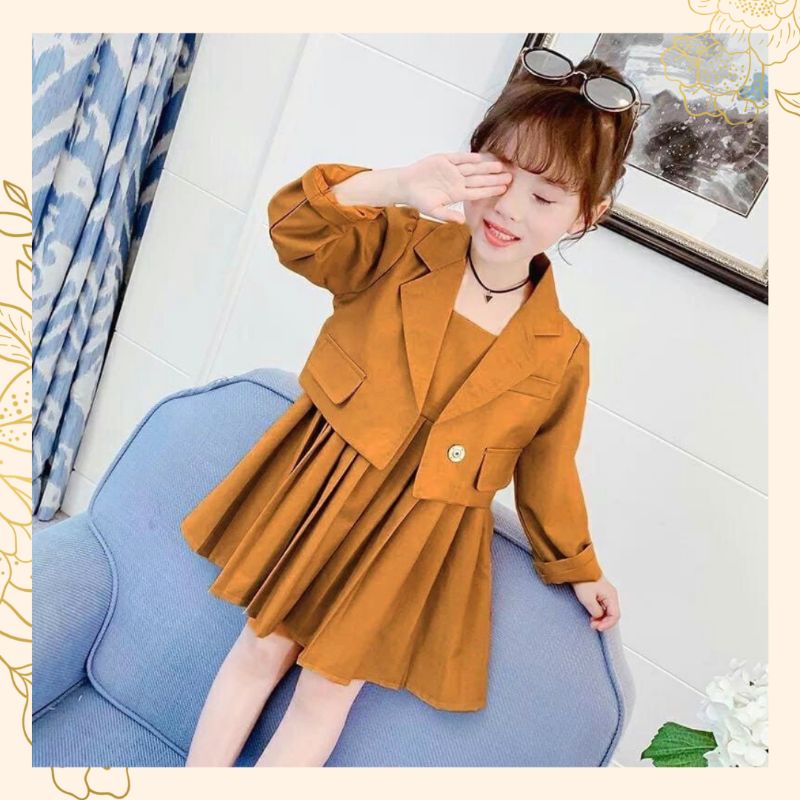 Setelan Anak Perempuan 4-7 Tahun/Blazer Anak Wanita Jessie Terbaru/Baju Anak Casual Wanita
