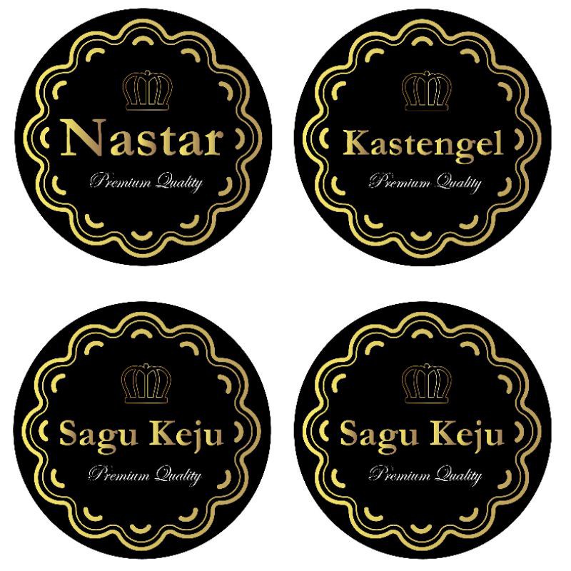 

Stiker Kue Lebaran Idul Fitri nastar kastengel putri salju