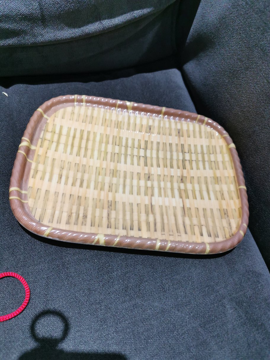 Piring Melamin Persegi Motif Rotan Unica W-7509