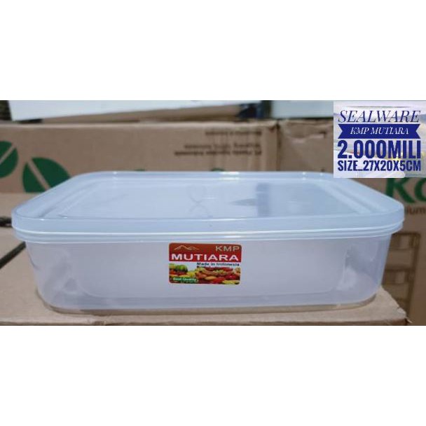 Food Box 2000ml Plastik / Kotak Makan 2L / Tempat Donat / Container / KMP 2000