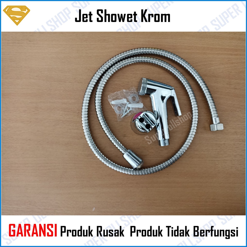 Jet Shower Krom Spray bidet / Jet Shower Kloset Toilet Closet Cebok Semprotan Duduk Kamar Mandi Ringan Krom