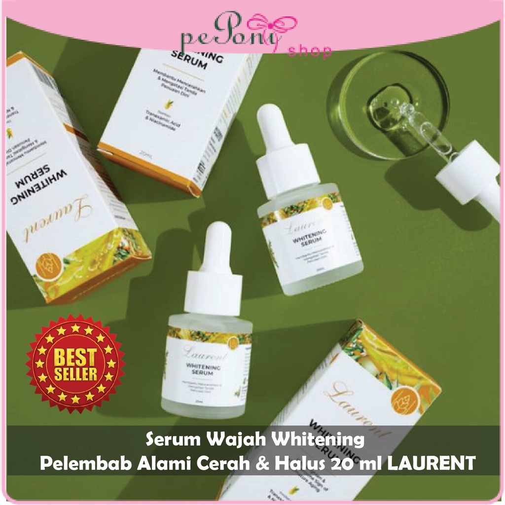 Serum Wajah Whitening Pelembab Alami Cerah & Halus 20 ml LAURENT