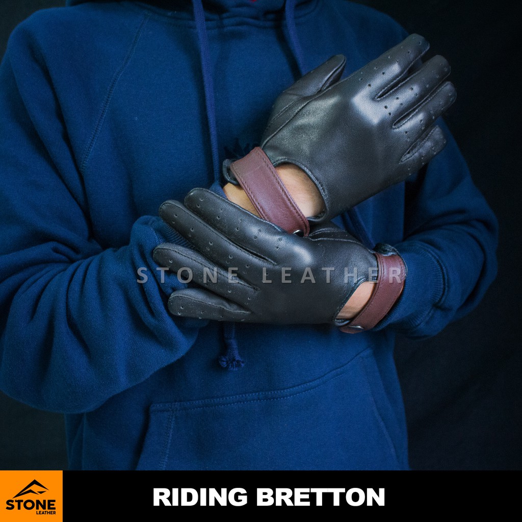 SARUNG TANGAN MOTOR PRIA RIDING BRETTON / SARUNG TANGAN KULIT / SARUNG TANGAN PRIA