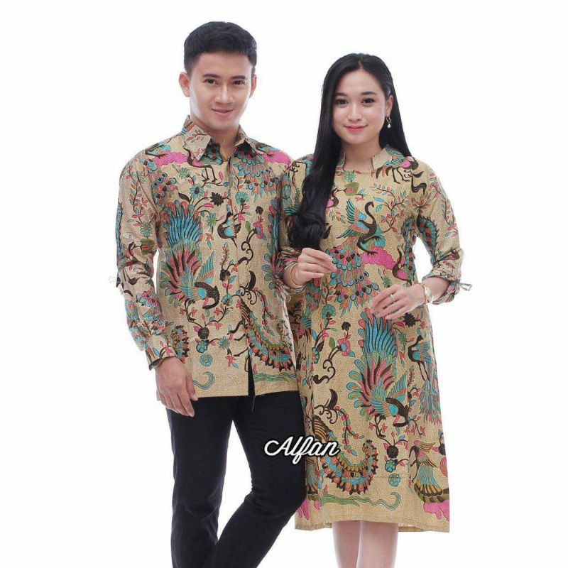 Maura Couple - Sania Ruffle Batik Couple ori Ndoro jowi DNT Garansi Termurah Shopee - Motif MERAK