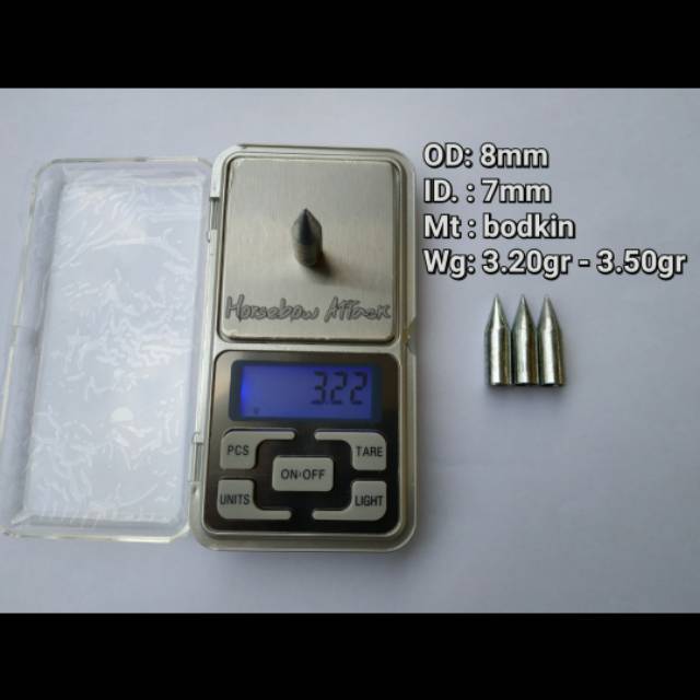 

TERMURAH! Poin / point OD 8mm ID 7mm stainless bodkin