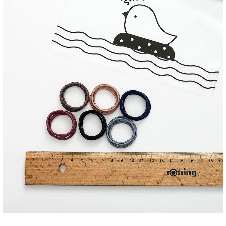 Karet Ikat Rambut Korea 100 pcs Free Zipper Bag - Kunciran Rambut Accecories Rambut Import Fashion