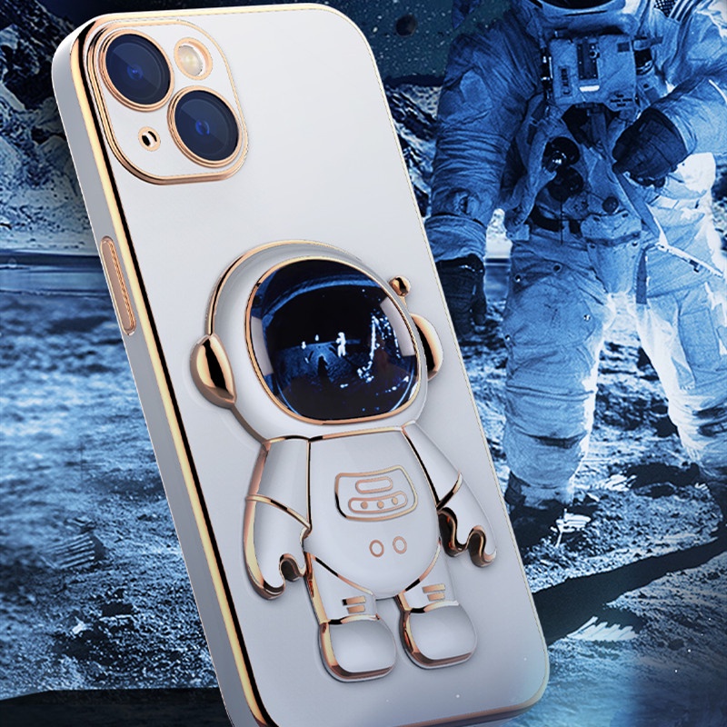 Casing iPhone 13 12 11 pro max 7 plus 8 plus x xs max xr 11 pro max 12 pro max 13 pro max Motif Astronot 3D Shockproof