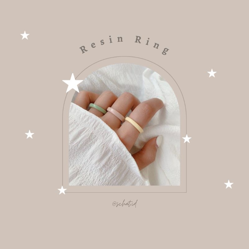 Cincin Resin Murah / Resin Ring Korea Aesthetic