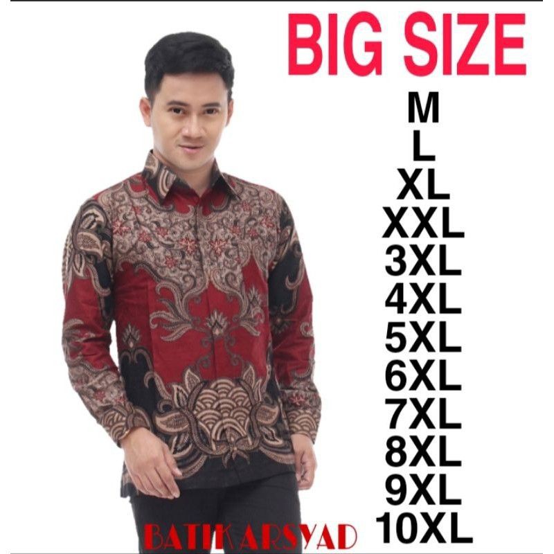 NEW ARRIVAL DISTRO BATIK PRIA SIZE JUMBO M L XL XXL 3XL 4XL 5XL 6XL 7XL 8XL 9XL 10XL