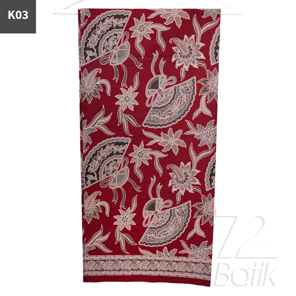 KAIN BATIK PREMIUM Bahan Katun Motif Kembang Kipas Warna Cream 722485 Cap 72 Jarik Jarit Samping Kebat Panjang Batik Katun Modern Premium Bahan Seragam Batik Pernikahan Kantor Keluarga Murah Kamen Jadi Batik Bali Lembaran