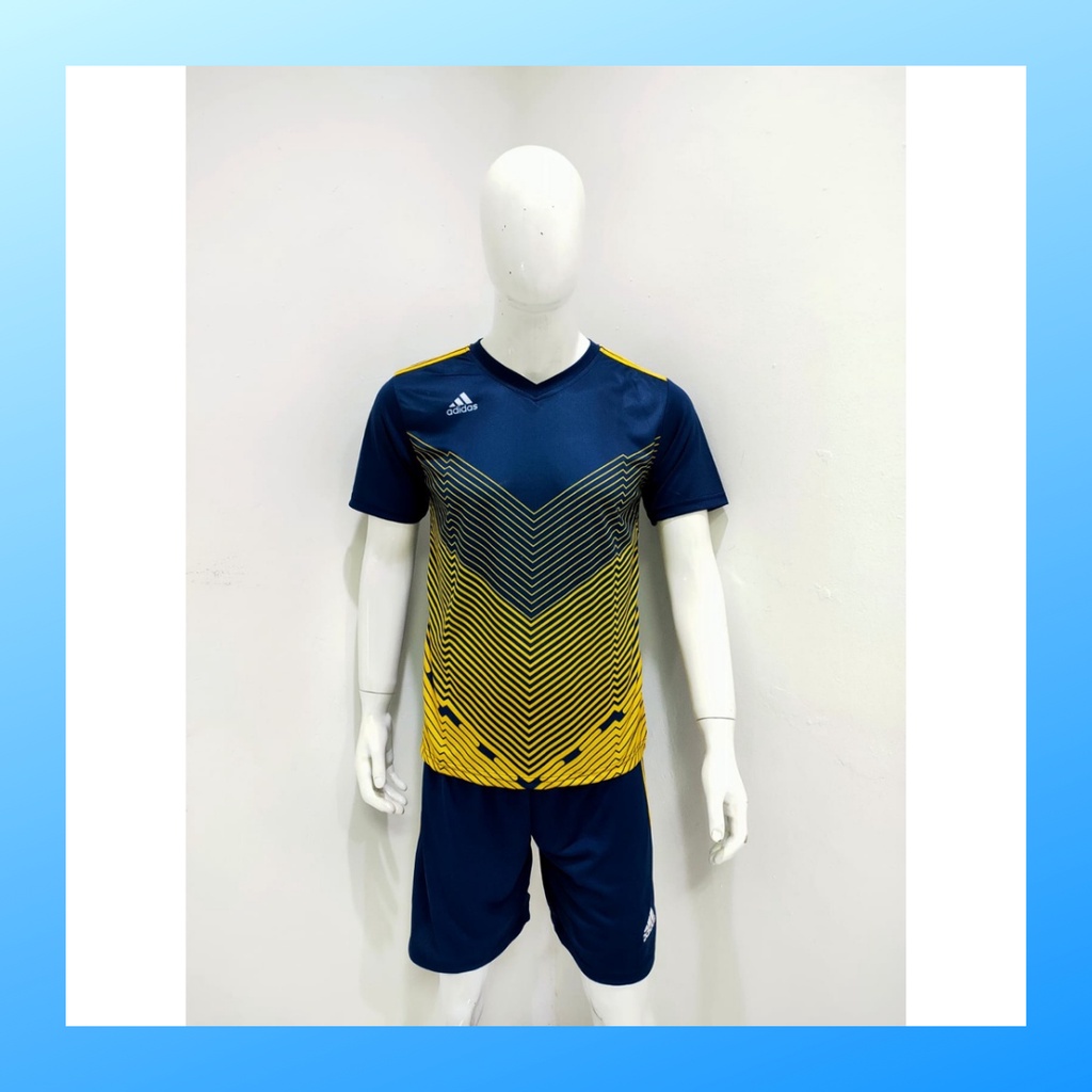 Kaos futsal pria jersey sepak bola baju dan celana setelan wanita dewasa t-shirt outfit seragam jarsey kostum olahraga pakaian apparel sport jersy soccer casual jersi suit AD162 navy