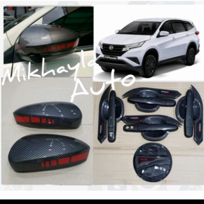 Paket Outer Handle Tank Cover Cover Spion Carbon Terios 2018-2021