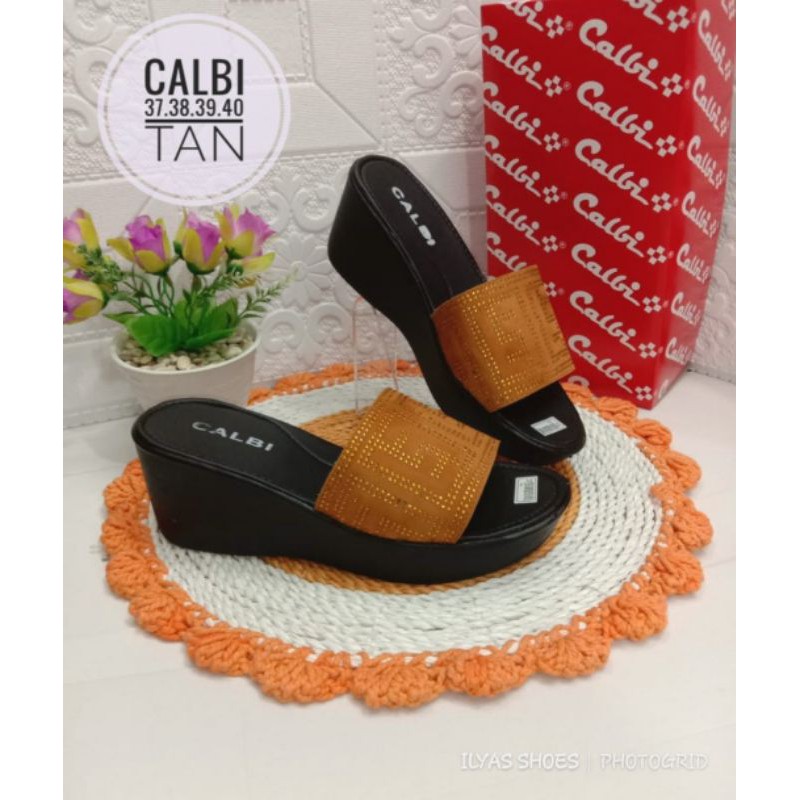 wedges calbi sandal wanita / sandal hak calbi