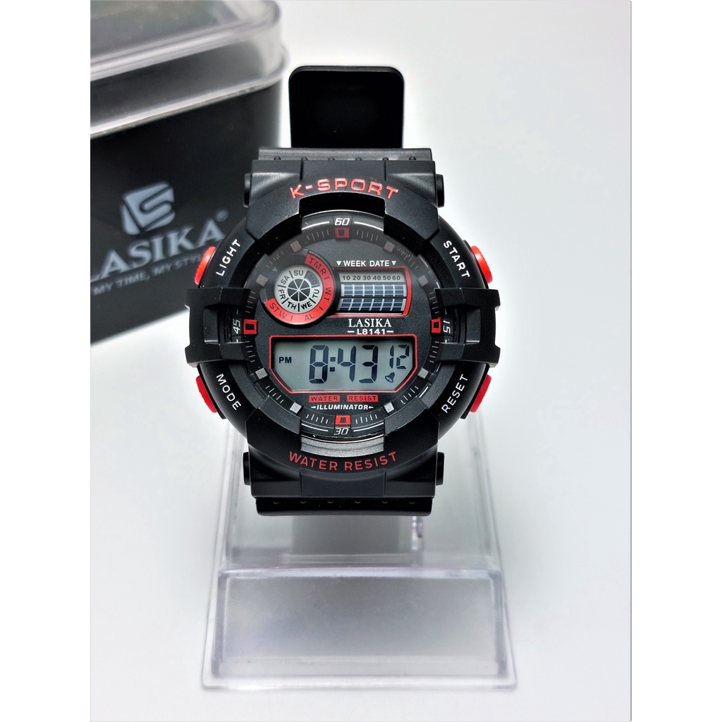 Jam Tangan Lasika Strap Rubber Anti Air | Jam Tangan Pria Digital 8141