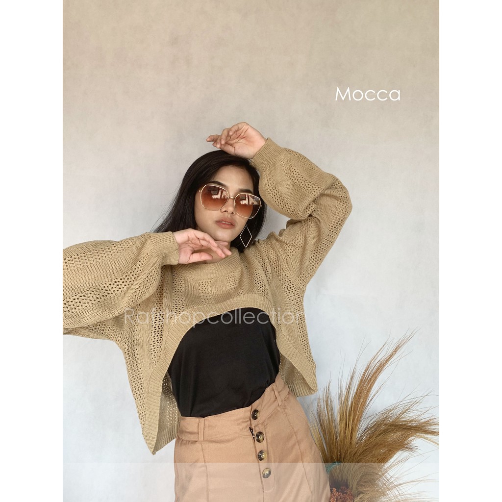 OLIVE CROP TOP_ballontop_croptop_AtasanRajut