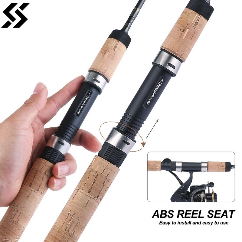 Sougayilang 1.8m 6ft UL Spinning Fishing Rod Batang Serat Karbon Untuk Memancing Di Luar Ruangan