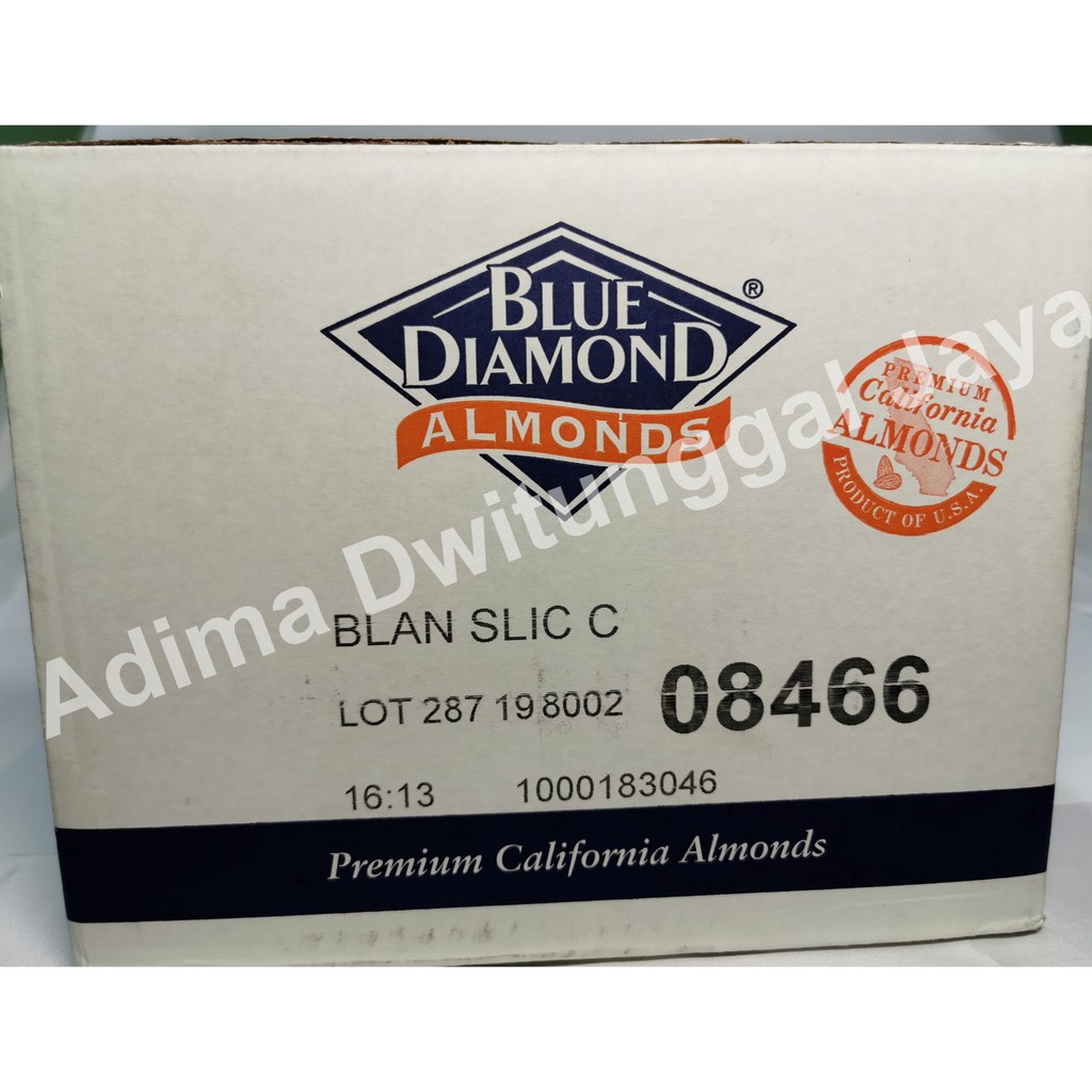 Kacang Almound/Almond / Blue Diamond Sliced 1Kg