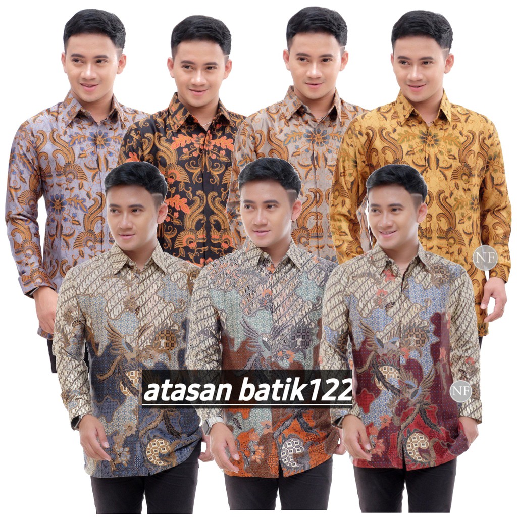 Kemeja Batik semi sutra Silky premium puring istimewa berlapis furing