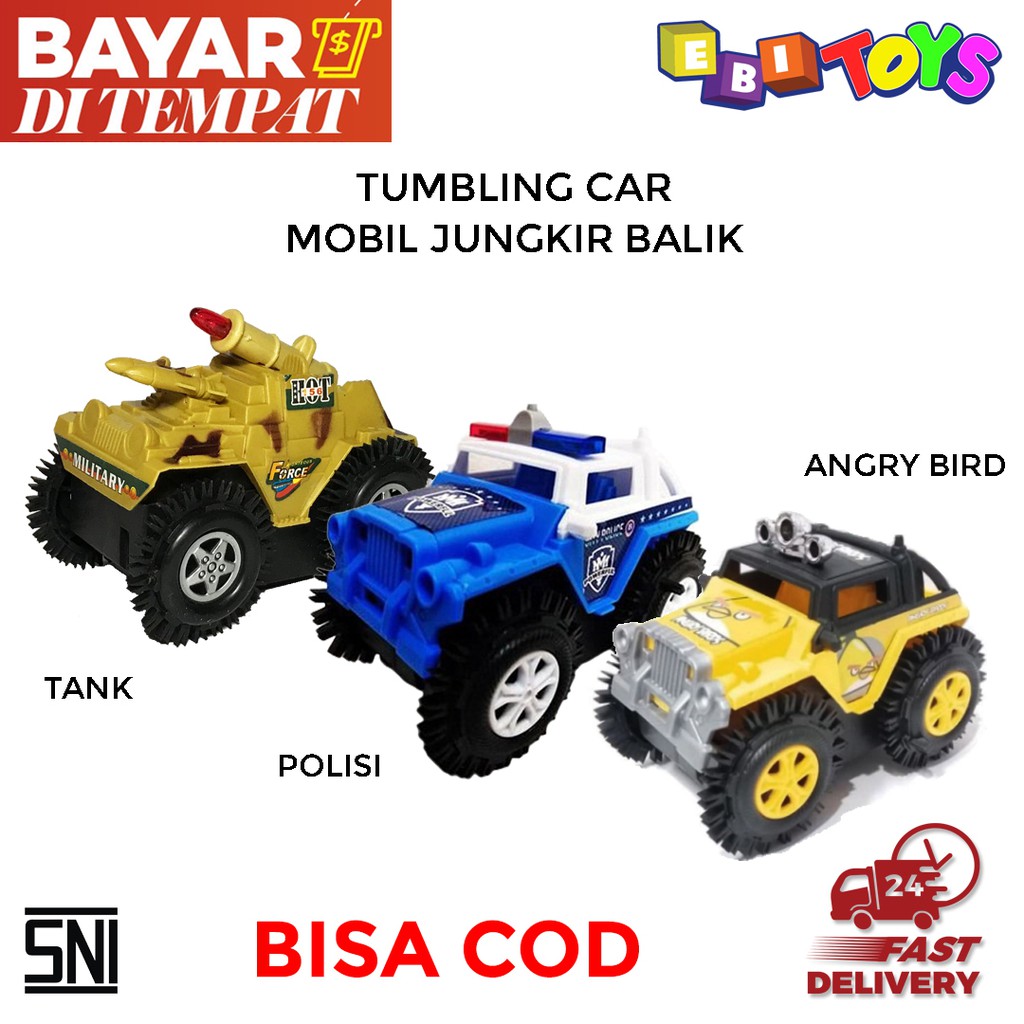 Mainan Mobil Jungkir Balik Tumbling Car Tiping Car Model Jeep