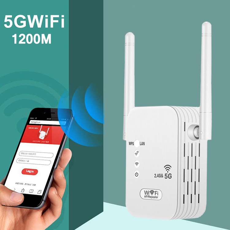 1200/300Mbps ALAT PENGUAT SINYAL WIFI WIFI Repeater Wireless WiFi Signal Range Extender AP Mode