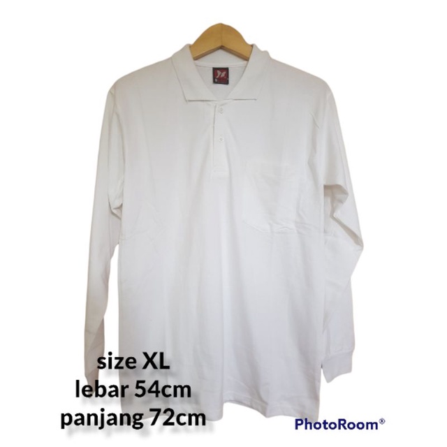 [af house] baju polos kaos gaggi kerah lengan panjang XL XXL XXXL