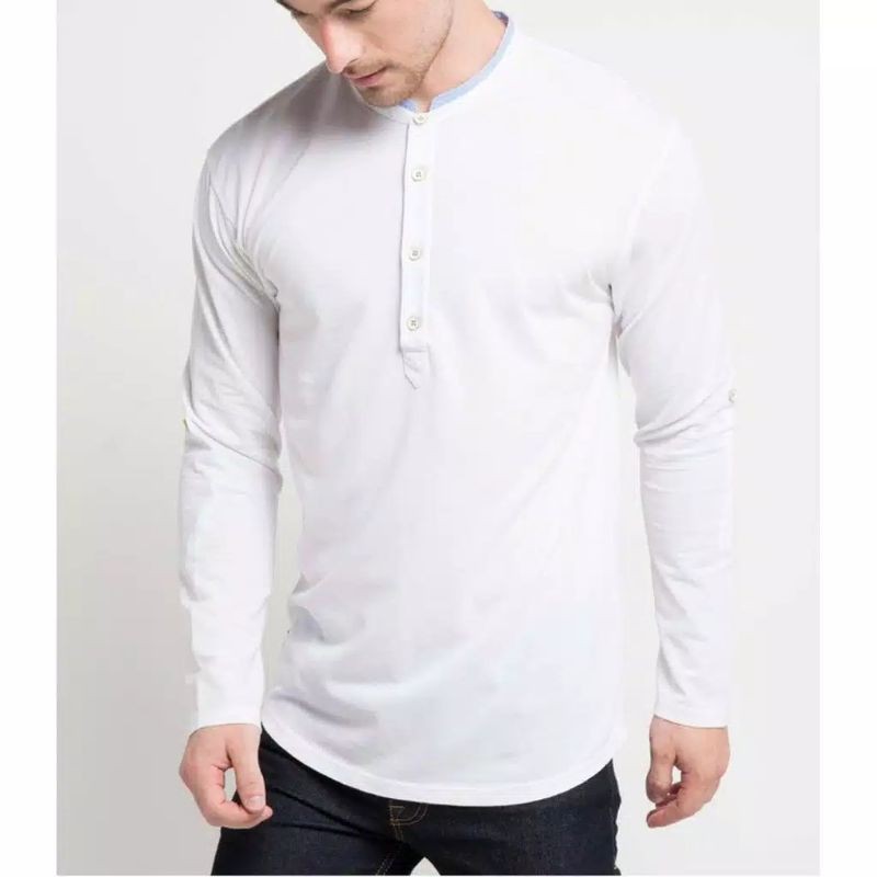 Baju Koko Kaos putih Original Lois KSL1836W