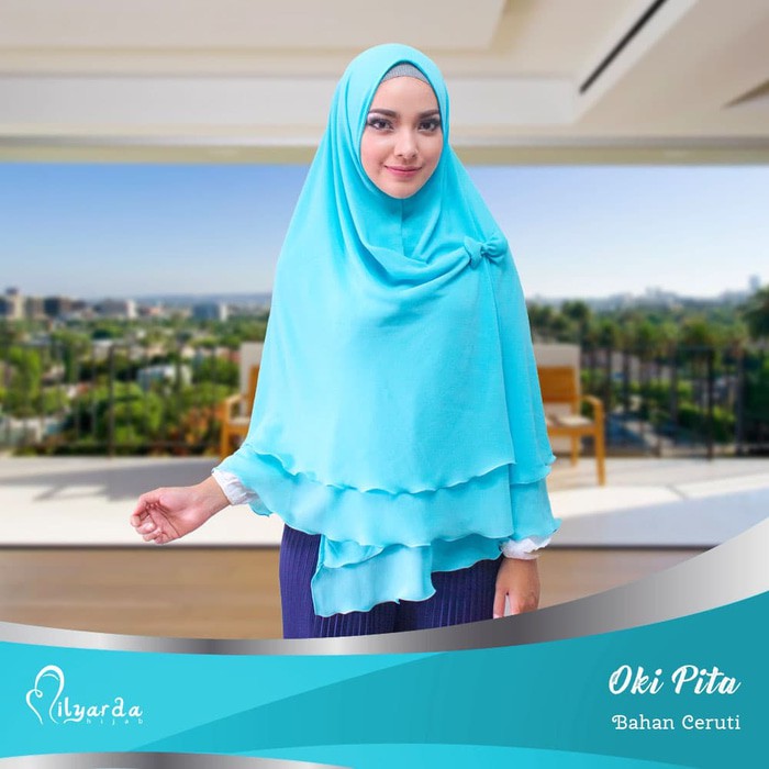 hijab syari/ kerudung/ jilbab/ oki pita - Putih