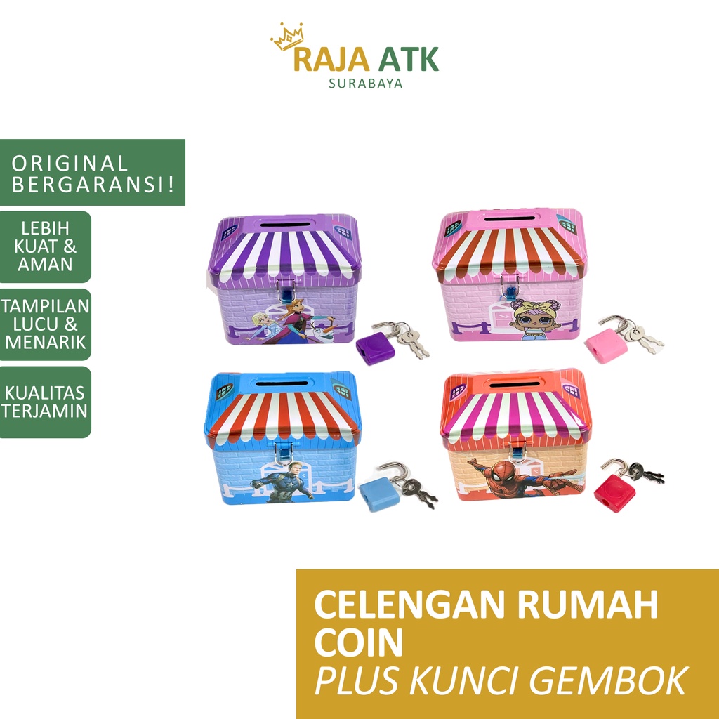 Celengan Rumah Coin - Celengan Target Anak BTS Murah Jumbo 2k 5k 20jt 5 50 Juta dan 10juta Karakter 