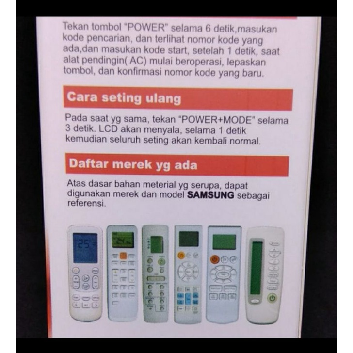 Remote ac split SAMSUNG