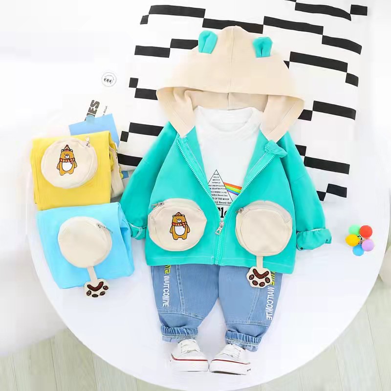 1thn-5thn SETELAN HOODIE 3IN1 BAJU ANAK LAKI LAKI  SKU0029