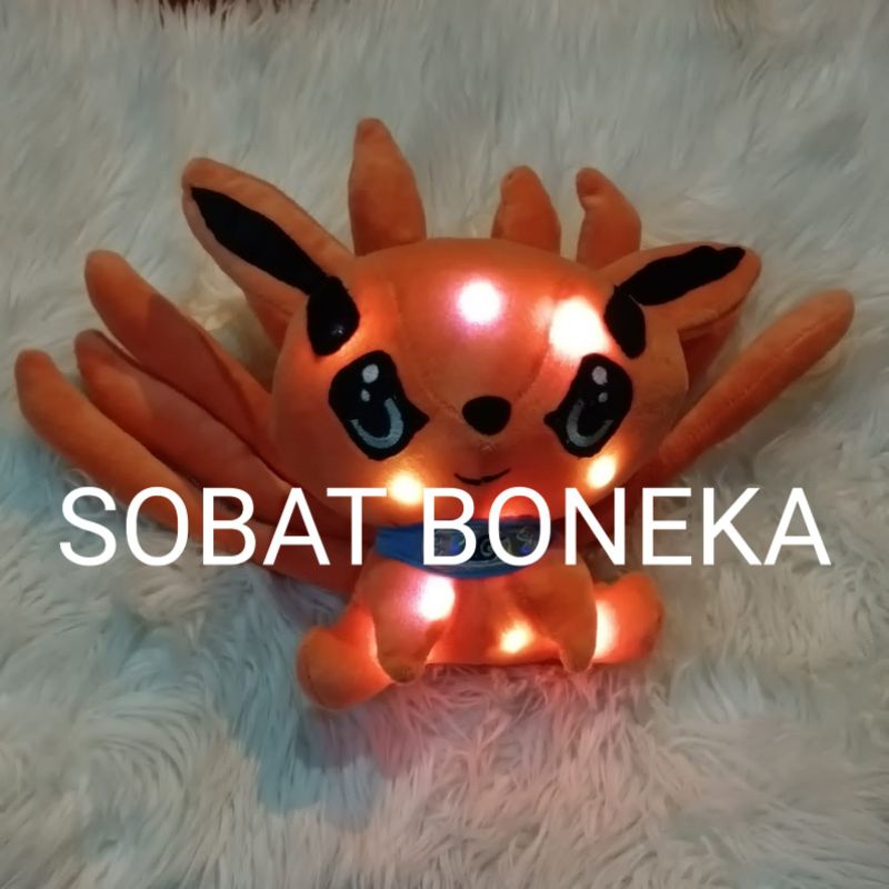 Boneka Anime Naruto Kyubi Kurama Nine-tales Fox Animal Soft Stuffed Toys For Children Plush Doll Gift